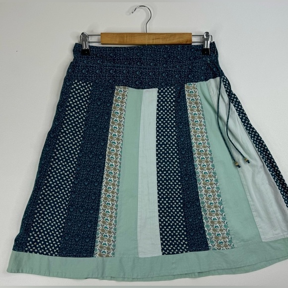 VTG American Eagle Patchwork Tie Waist Boho Y2K A-Line Skirt Size 0 - Picture 1 of 8
